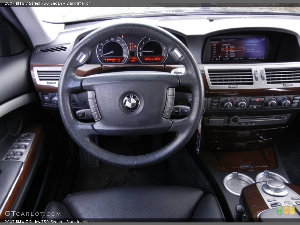 Black Interior Steering Wheel for the 2007 BMW 7 Series 750i Sedan #53571441