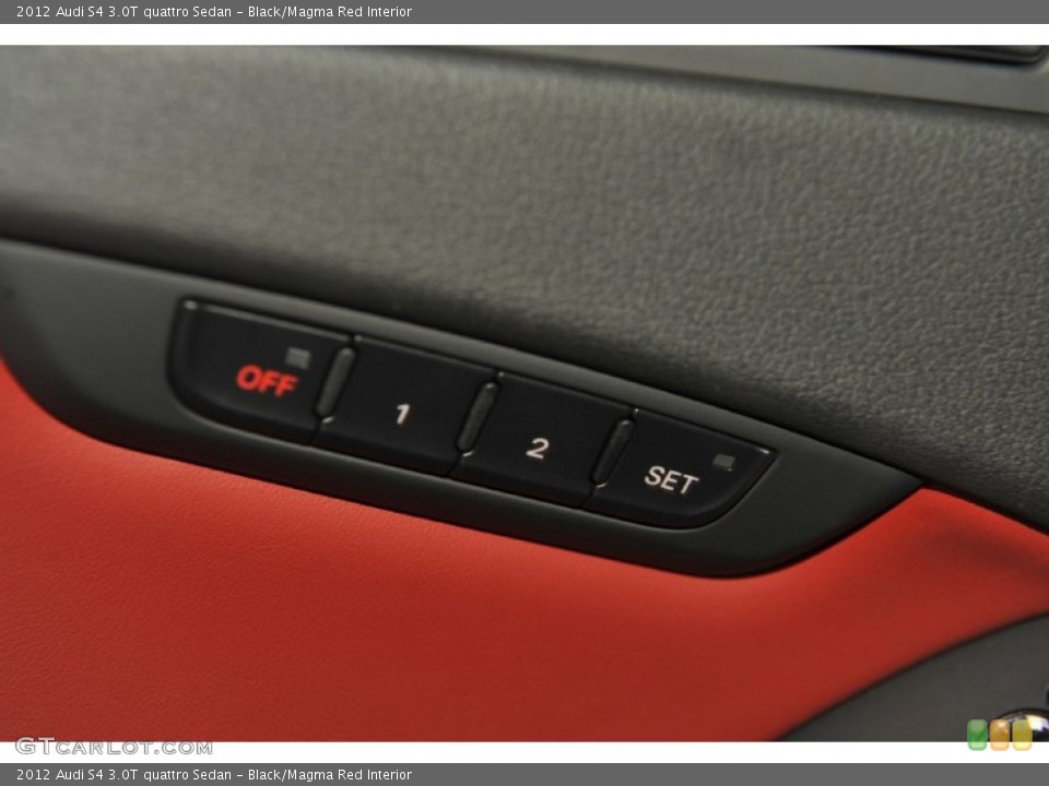 Black/Magma Red Interior Controls for the 2012 Audi S4 3.0T quattro Sedan #53571672