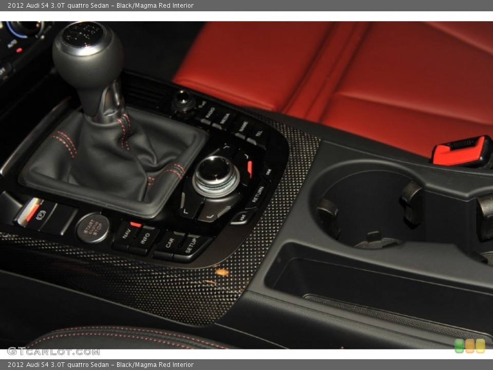 Black/Magma Red Interior Transmission for the 2012 Audi S4 3.0T quattro Sedan #53571762