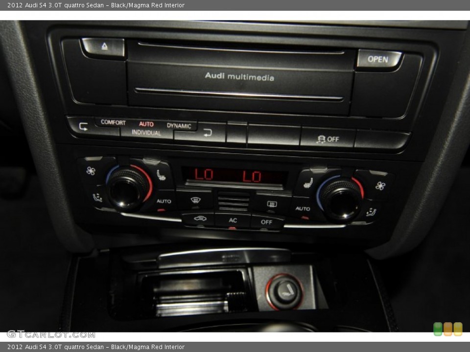 Black/Magma Red Interior Controls for the 2012 Audi S4 3.0T quattro Sedan #53571864