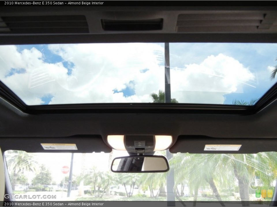 Almond Beige Interior Sunroof for the 2010 Mercedes-Benz E 350 Sedan #53571939