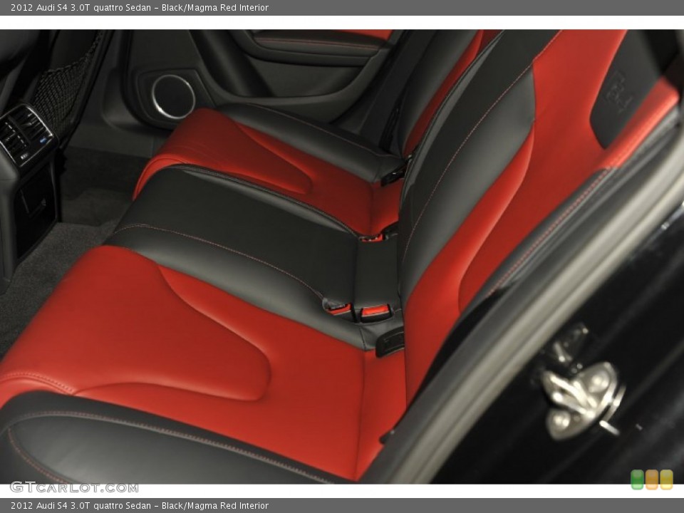 Black/Magma Red Interior Photo for the 2012 Audi S4 3.0T quattro Sedan #53571984