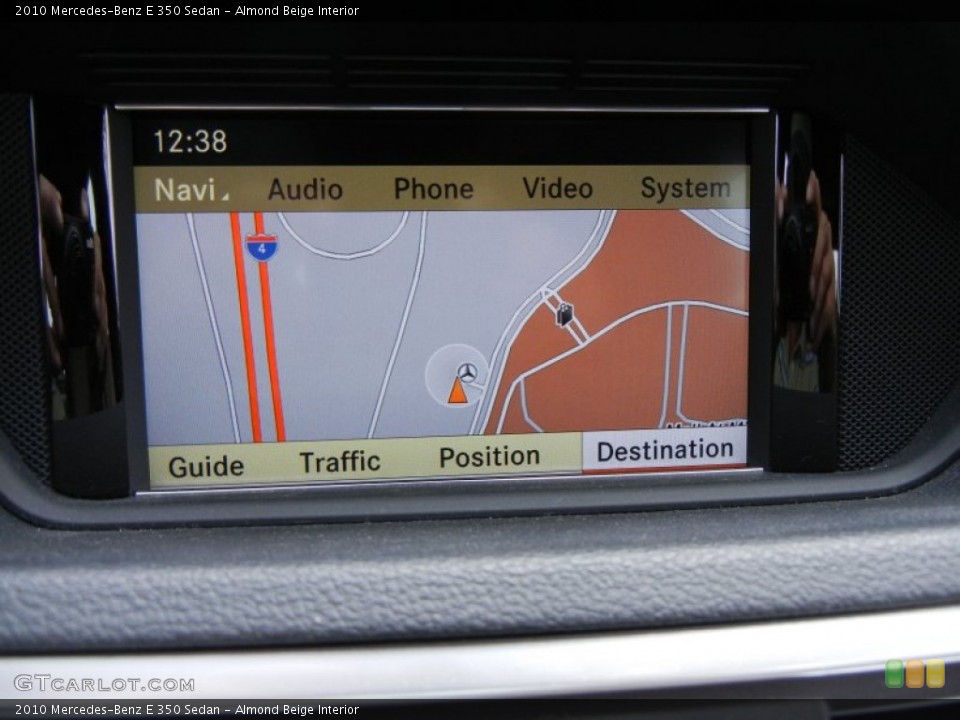 Almond Beige Interior Navigation for the 2010 Mercedes-Benz E 350 Sedan #53572017
