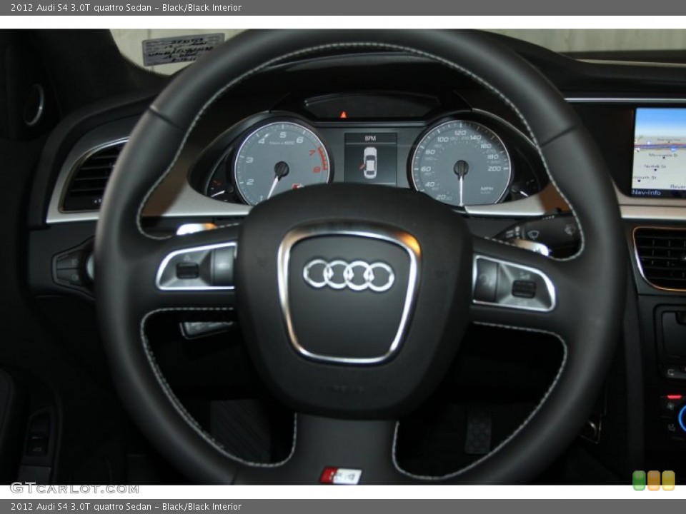 Black/Black Interior Steering Wheel for the 2012 Audi S4 3.0T quattro Sedan #53572665