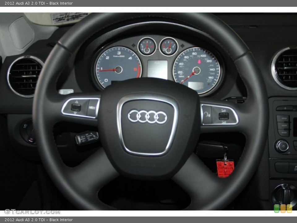 Black Interior Steering Wheel for the 2012 Audi A3 2.0 TDI #53573233