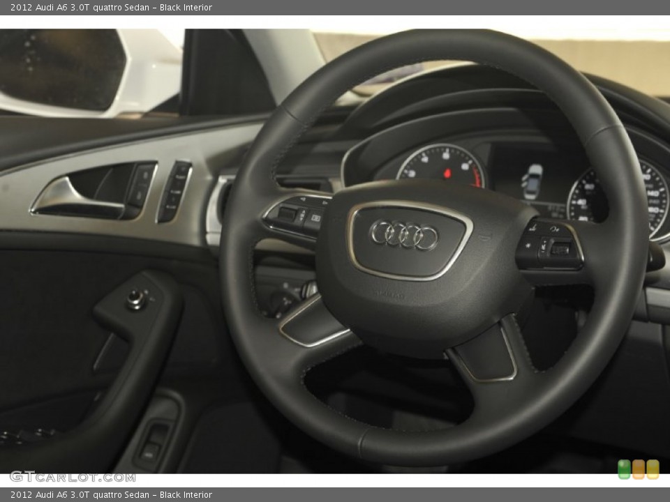 Black Interior Steering Wheel for the 2012 Audi A6 3.0T quattro Sedan #53574624