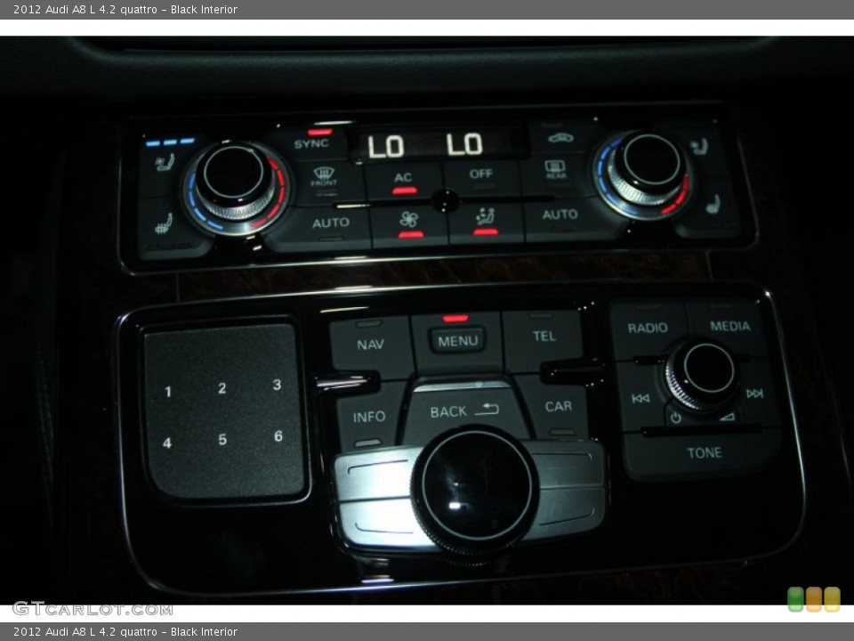 Black Interior Controls for the 2012 Audi A8 L 4.2 quattro #53575763