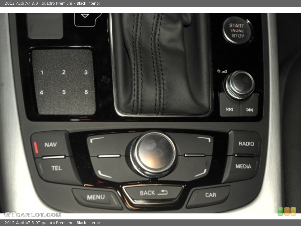 Black Interior Controls for the 2012 Audi A7 3.0T quattro Premium #53576454