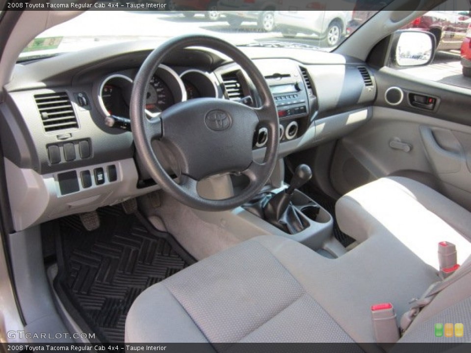 Taupe Interior Photo for the 2008 Toyota Tacoma Regular Cab 4x4 #53580081