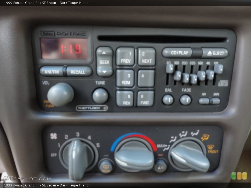 Dark Taupe Interior Audio System for the 1999 Pontiac Grand Prix SE Sedan #53582145