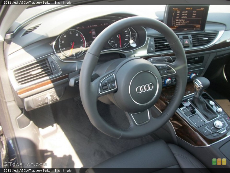 Black Interior Steering Wheel for the 2012 Audi A6 3.0T quattro Sedan #53584215