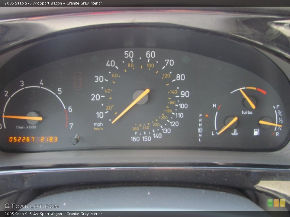 Granite Gray Interior Gauges for the 2005 Saab 9-5 Arc Sport Wagon #53585658