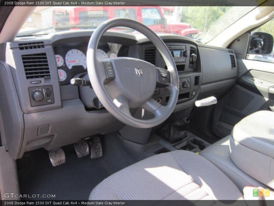 Medium Slate Gray Interior Prime Interior for the 2008 Dodge Ram 1500 SXT Quad Cab 4x4 #53589170