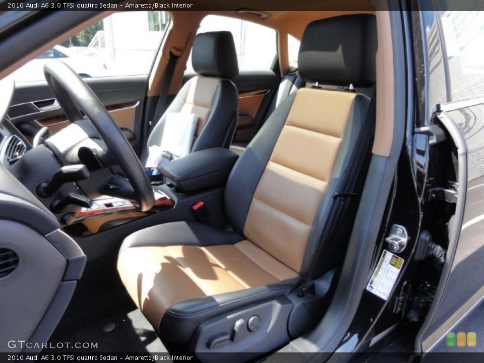 Amaretto/Black Interior Photo for the 2010 Audi A6 3.0 TFSI quattro Sedan #53591613