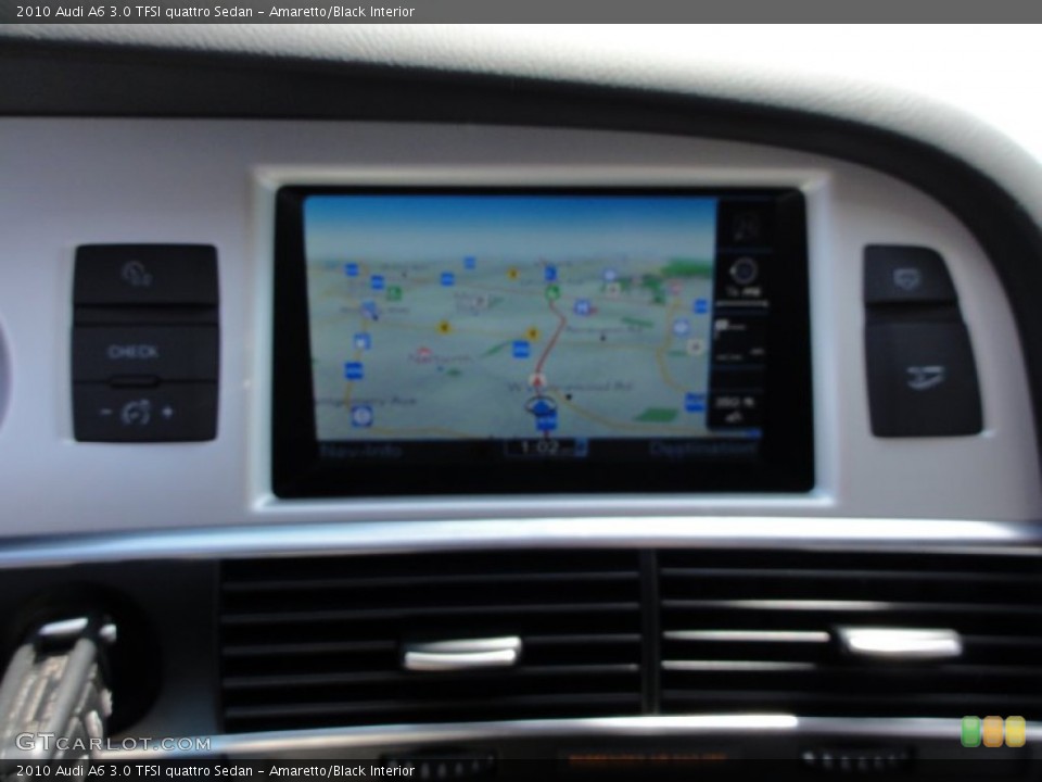Amaretto/Black Interior Navigation for the 2010 Audi A6 3.0 TFSI quattro Sedan #53591994