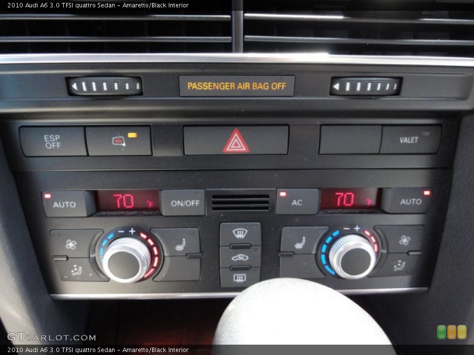 Amaretto/Black Interior Controls for the 2010 Audi A6 3.0 TFSI quattro Sedan #53592012