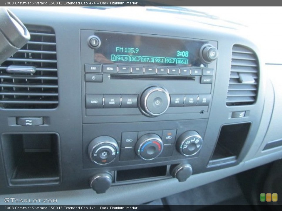 Dark Titanium Interior Audio System for the 2008 Chevrolet Silverado 1500 LS Extended Cab 4x4 #53592994