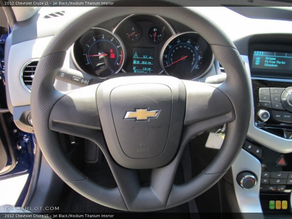 Jet Black/Medium Titanium Interior Steering Wheel for the 2012 Chevrolet Cruze LS #53593894