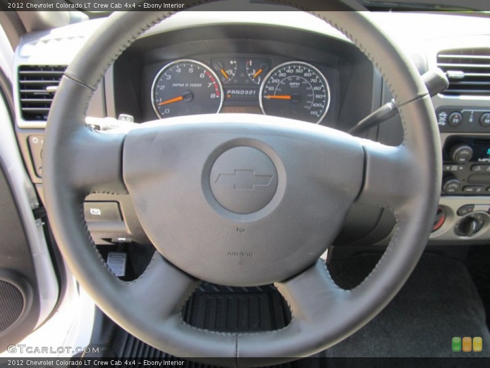 Ebony Interior Steering Wheel for the 2012 Chevrolet Colorado LT Crew Cab 4x4 #53594768
