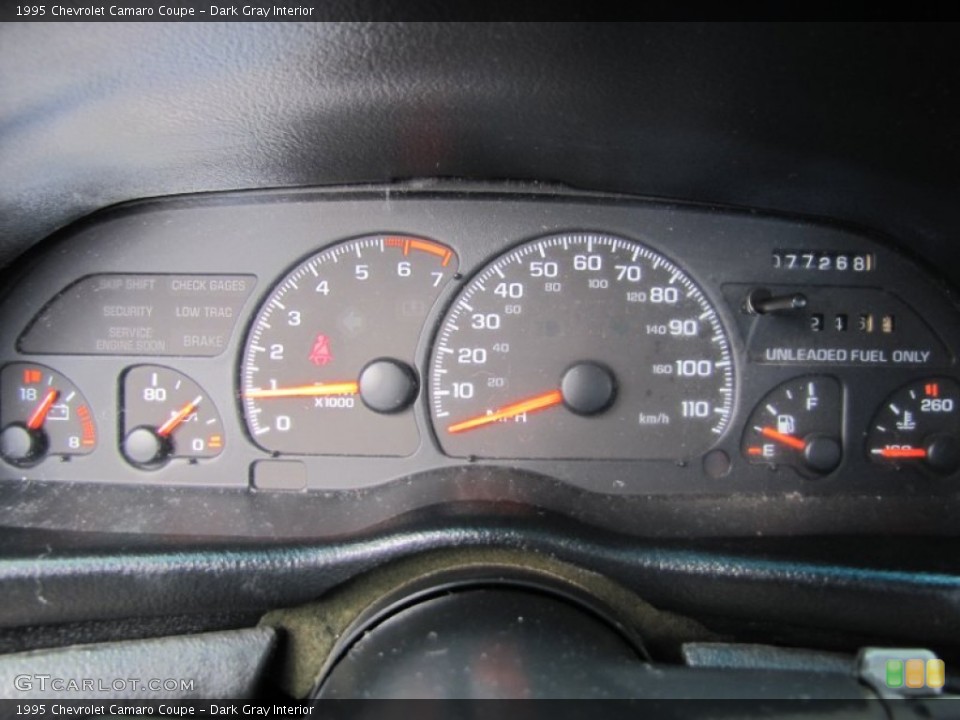 Dark Gray Interior Gauges for the 1995 Chevrolet Camaro Coupe #53595916