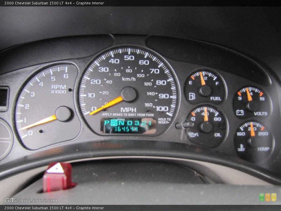 Graphite Interior Gauges for the 2000 Chevrolet Suburban 1500 LT 4x4 #53596189