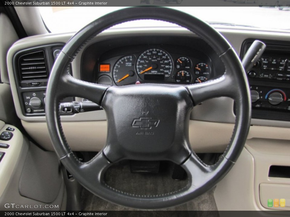 Graphite Interior Steering Wheel for the 2000 Chevrolet Suburban 1500 LT 4x4 #53596192