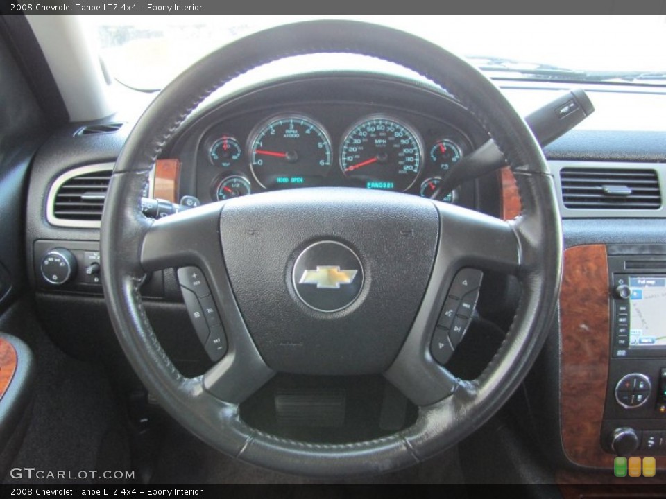Ebony Interior Steering Wheel for the 2008 Chevrolet Tahoe LTZ 4x4 #53596570