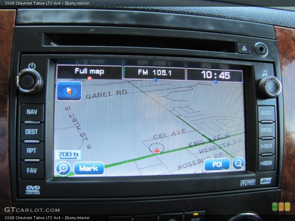Ebony Interior Navigation for the 2008 Chevrolet Tahoe LTZ 4x4 #53596597