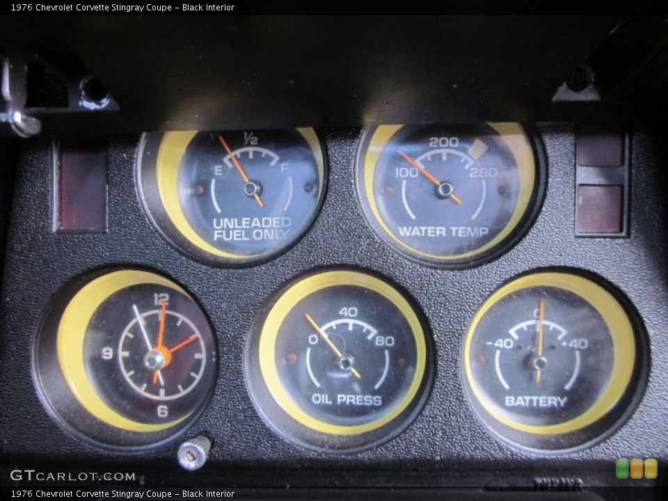 Black Interior Gauges for the 1976 Chevrolet Corvette Stingray Coupe #53596861