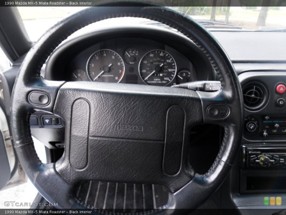 Black Interior Steering Wheel for the 1990 Mazda MX-5 Miata Roadster #53597527