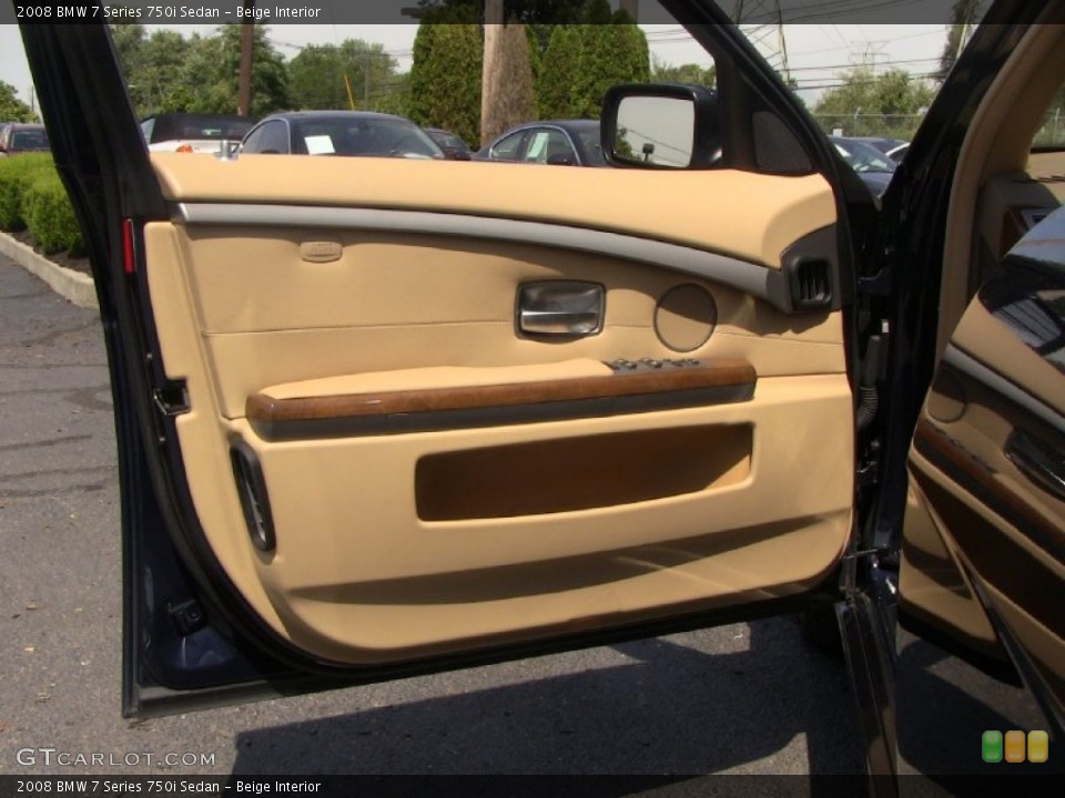 Beige Interior Door Panel for the 2008 BMW 7 Series 750i Sedan #53599935