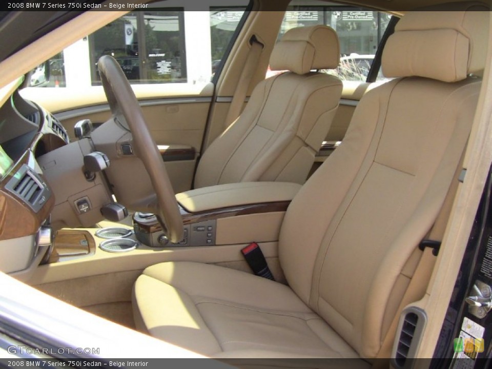 Beige Interior Photo for the 2008 BMW 7 Series 750i Sedan #53599965
