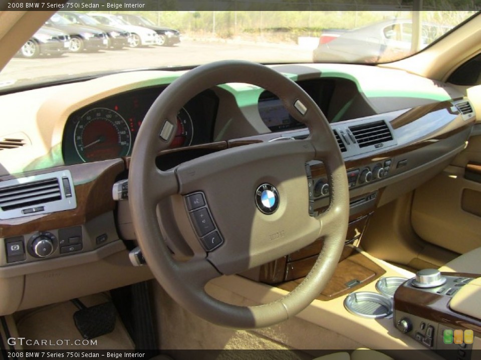 Beige Interior Steering Wheel for the 2008 BMW 7 Series 750i Sedan #53600013