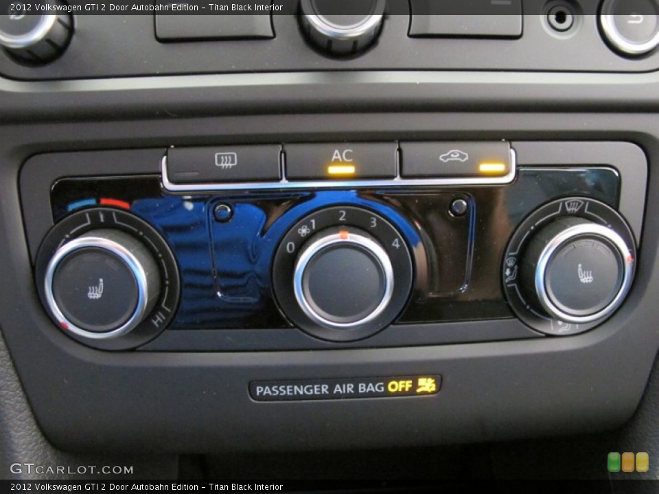 Titan Black Interior Controls for the 2012 Volkswagen GTI 2 Door Autobahn Edition #53601786