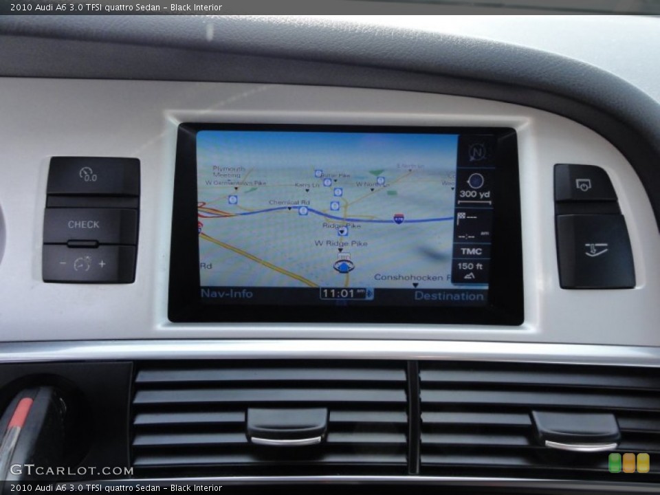Black Interior Navigation for the 2010 Audi A6 3.0 TFSI quattro Sedan #53602404