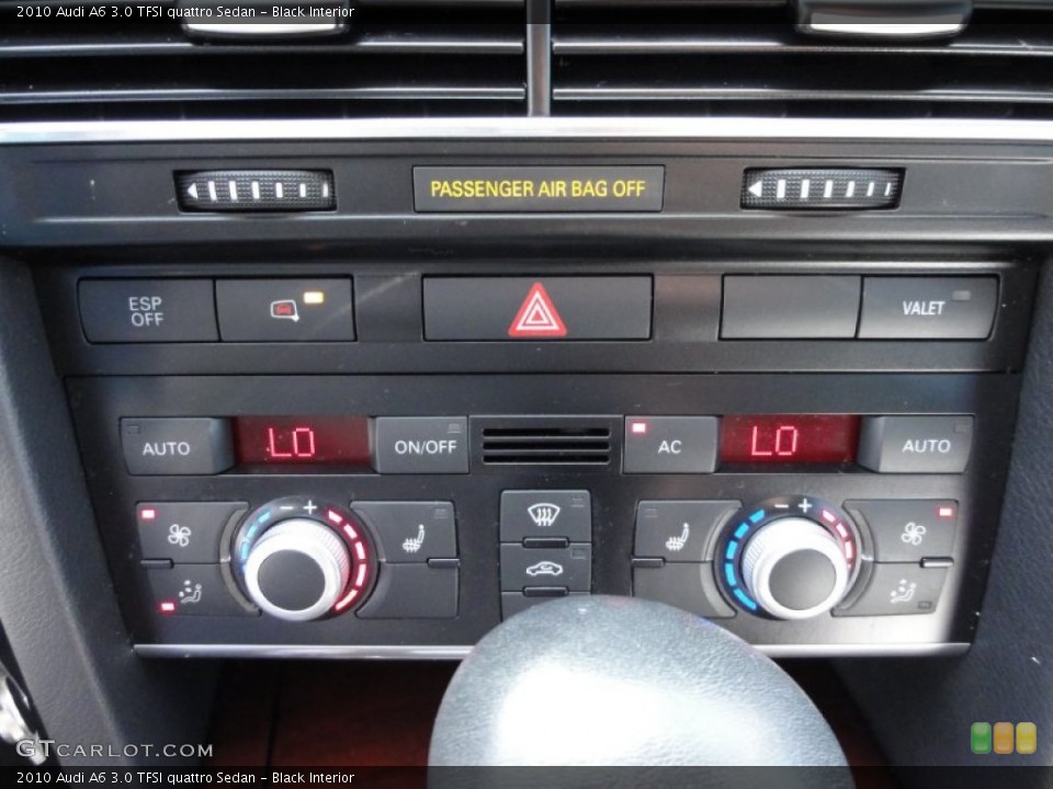 Black Interior Controls for the 2010 Audi A6 3.0 TFSI quattro Sedan #53602413