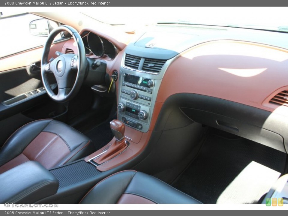 Ebony/Brick Red Interior Dashboard for the 2008 Chevrolet Malibu LTZ Sedan #53603193