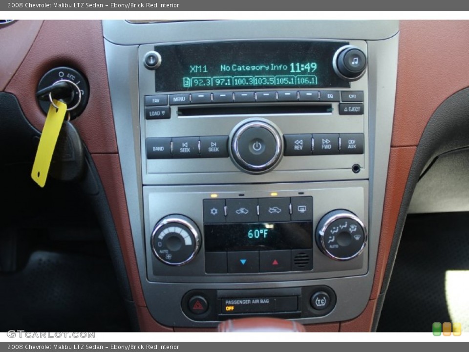 Ebony/Brick Red Interior Audio System for the 2008 Chevrolet Malibu LTZ Sedan #53603208