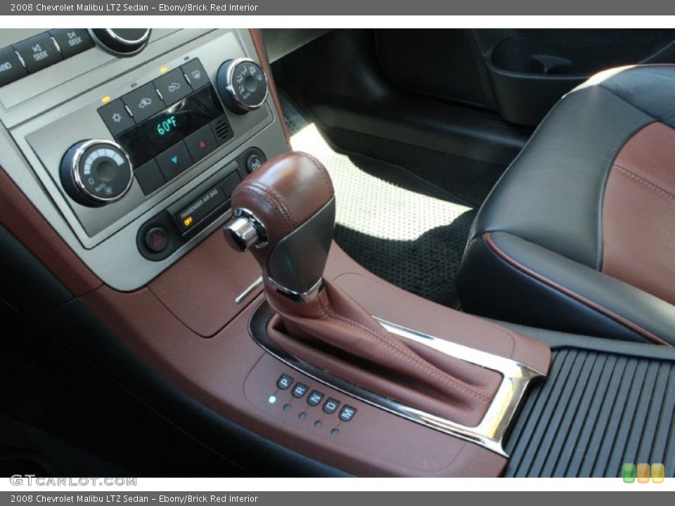 Ebony/Brick Red Interior Transmission for the 2008 Chevrolet Malibu LTZ Sedan #53603223