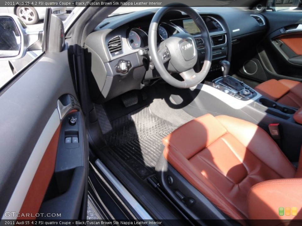 Black/Tuscan Brown Silk Nappa Leather Interior Photo for the 2011 Audi S5 4.2 FSI quattro Coupe #53603313