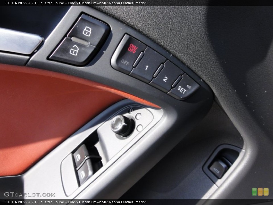 Black/Tuscan Brown Silk Nappa Leather Interior Controls for the 2011 Audi S5 4.2 FSI quattro Coupe #53603343