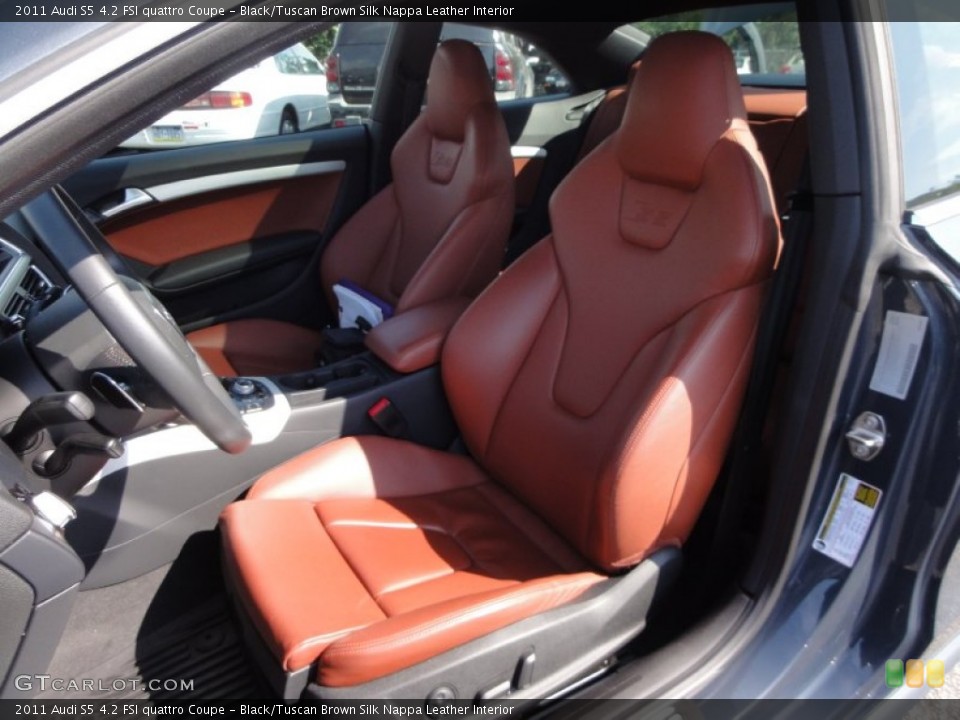 Black/Tuscan Brown Silk Nappa Leather Interior Photo for the 2011 Audi S5 4.2 FSI quattro Coupe #53603370
