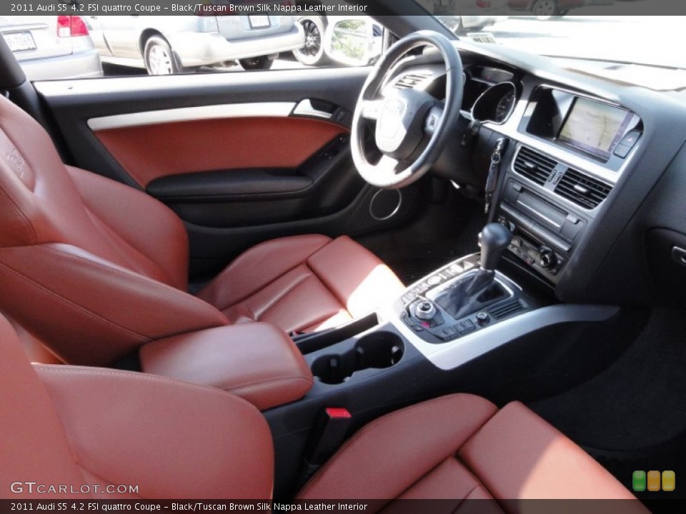 Black/Tuscan Brown Silk Nappa Leather Interior Photo for the 2011 Audi S5 4.2 FSI quattro Coupe #53603413