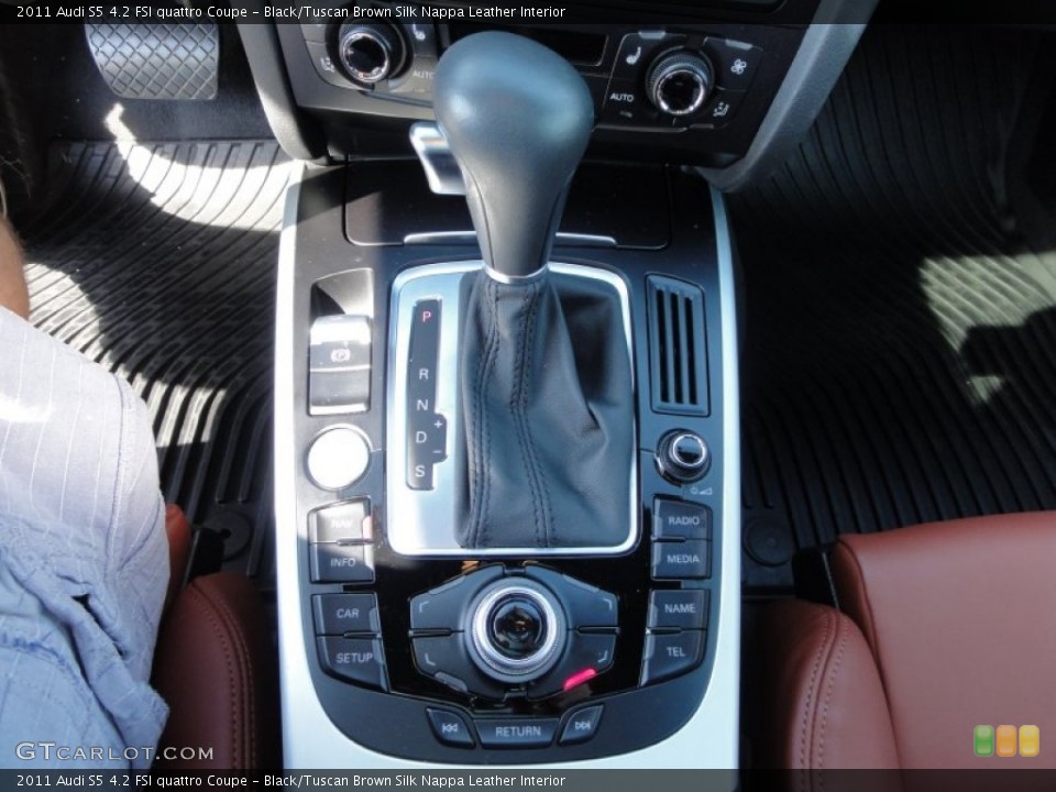 Black/Tuscan Brown Silk Nappa Leather Interior Transmission for the 2011 Audi S5 4.2 FSI quattro Coupe #53603661