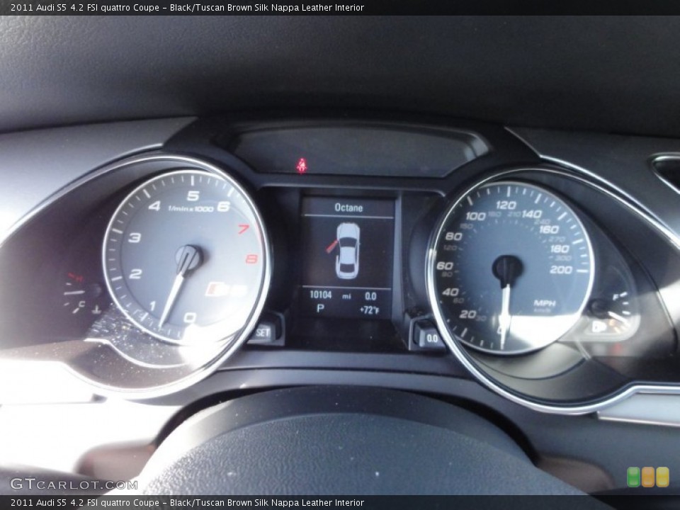 Black/Tuscan Brown Silk Nappa Leather Interior Gauges for the 2011 Audi S5 4.2 FSI quattro Coupe #53603706