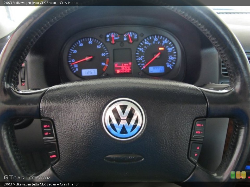 Grey Interior Steering Wheel for the 2003 Volkswagen Jetta GLX Sedan #53604047