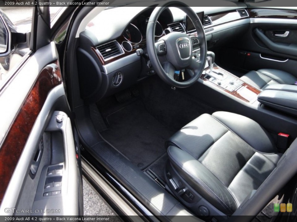 Black Valcona Leather Interior Photo for the 2009 Audi A8 4.2 quattro #53606489