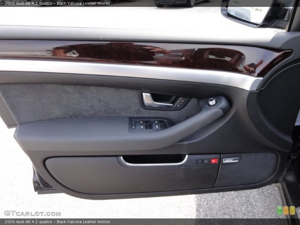Black Valcona Leather Interior Door Panel for the 2009 Audi A8 4.2 quattro #53606499