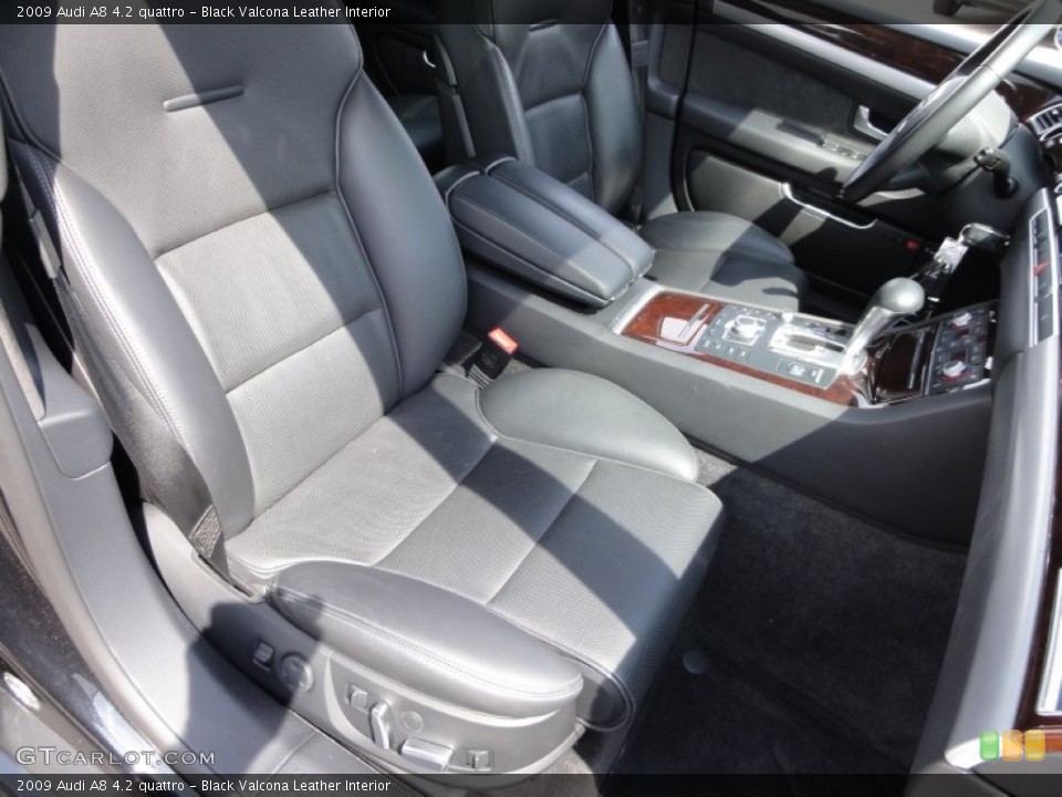 Black Valcona Leather Interior Photo for the 2009 Audi A8 4.2 quattro #53606589