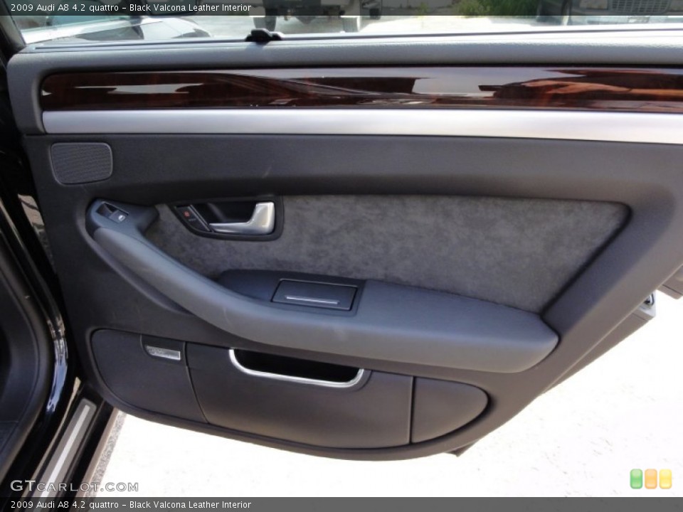 Black Valcona Leather Interior Door Panel for the 2009 Audi A8 4.2 quattro #53606658